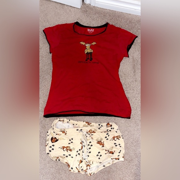 Size small Lazy One ‘Chocolate Moose’ PJ’s - Picture 2 of 4